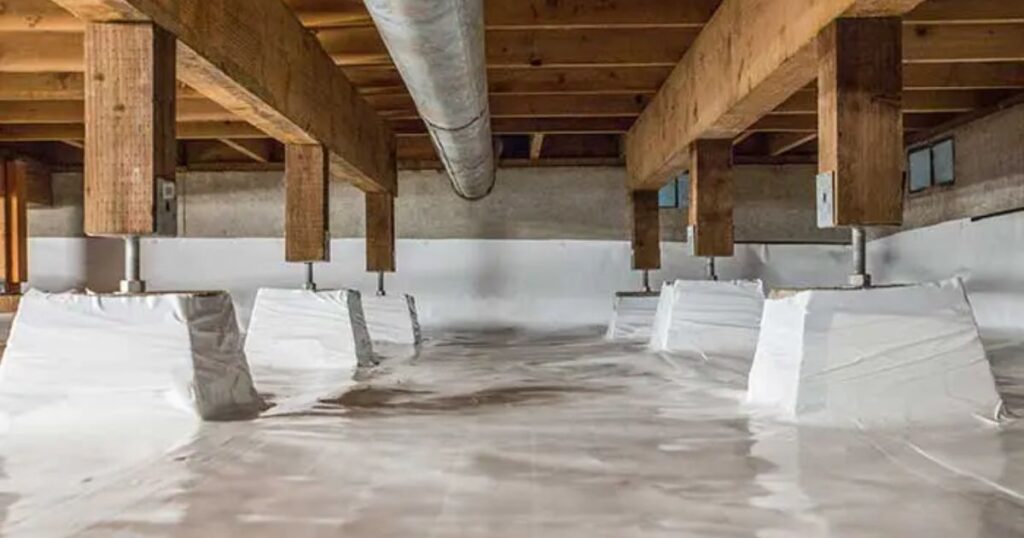 vapor barrier in a crawl space